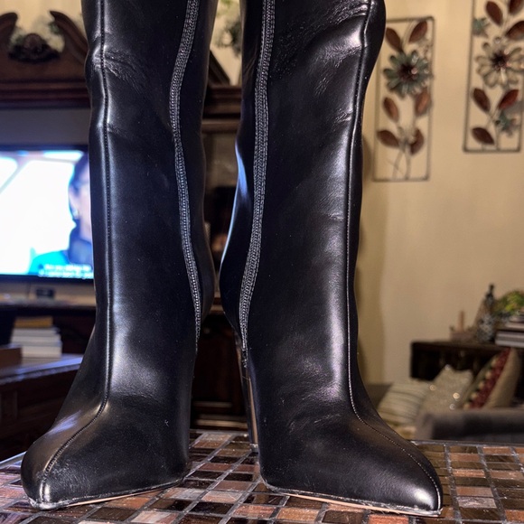 #280 NWOT Mateo X INC Black heeled Boots. Clear heels W Sz 8M main image 10
